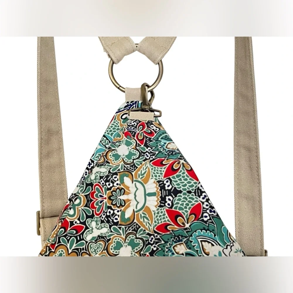 Black Butterfly Original Womens Bohemia National Style Print Canvas Backpack Bag